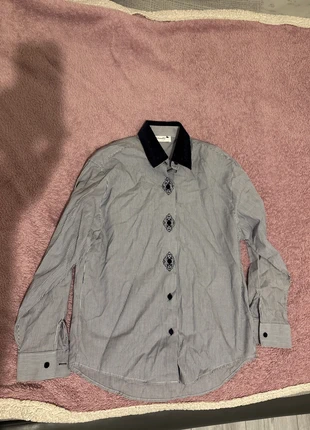 Chemise femme Antonelle rayée bleue col velours, marca: Antonelle, estado: Muy bueno, tamaño: M / 38 / 10, 13,00 €, 14,35 € Protección al comprador incluida