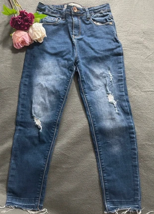Jean Skinny Fille Denim Co. 7-8 Ans 128cm - Délavé & Destroy, brand: Denim Co, condition: Very good, size: 7 years / 122 cm, €4.00, €4.90 includes Buyer Protection