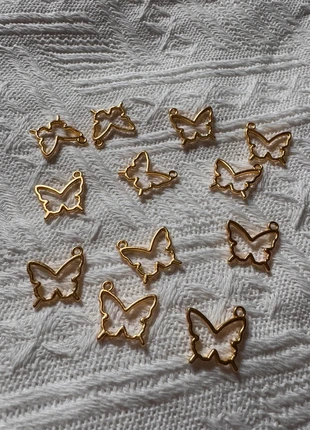12 golden Butterfly Pendant Charms – Jewellery Making / DIY Crafts / Necklace Supplies, condition: New with tags, £1.00, £1.75 includes Buyer Protection