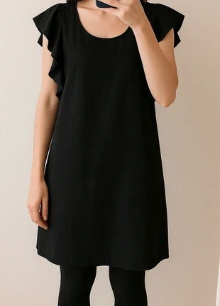 Robe noire fluide à volants – Taille 40 (L), marque: Boutique indépendante, état: Très bon état, taille: L / 40 / 12, 18,00 €, 19,60 € Protection acheteurs incluse