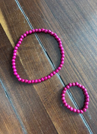 Set collana + bracciale vintage viola/fucsia con palline in legno - stile boho unico, marke: Vintage Dressing, zustand: Neu, 5,00 €, 5,95 € inklusive Vinted-Käuferschutz