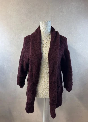 Gilet bouclette bordeaux col châle – Miint – Taille XL – Lot MI33, merk: MIINT, staat: Heel goed, maat: XL / 42 / 14, € 12,00, € 13,30 inclusief Kopersbescherming Pro