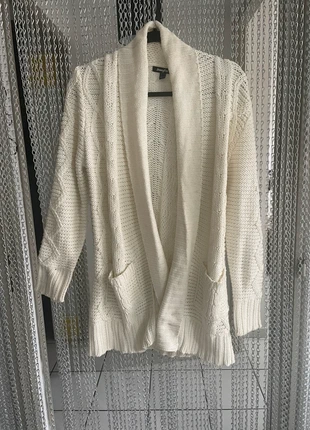 Gilet long maille torsadée, style maille irlandaise, taille S – très bon état, brand: Jennyfer, condition: Very good, size: S / 36 / 8, €6.00, €7.00 includes Buyer Protection