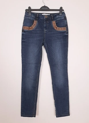 Mos Mosh Dark Blue Wash Studded Pocket Slim Fit Skinny Mid Rise Jeans Size 27/10UK/38EU, brand: Mos Mosh, condition: Good, size: M / 38 / 10, €18.00, €19.60 includes Buyer Protection