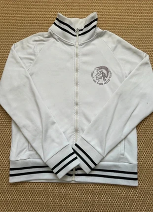 Veste Diesel – Blanche – Taille S – Style Varsity & Slogan Iconique, brand: Diesel, condition: Good, size: S, €29.99, €32.19 includes Buyer Protection Pro