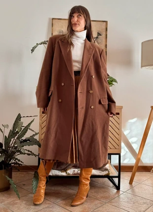 1970's vintage oversize wool chocolate brown overcoat, brand: Unique Vintage, condizioni: Ottime, taglia: L / IT 44 / EU 40, €55.00, €58.45 include la Protezione acquisti Pro