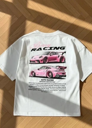 T-Shirt Blanc Graphique Racing Porsche GT3 RS Rose, marque: Vintage Dressing, état: Très bon état, taille: S / 36 / 8, 32,90 €, 35,25 € Protection acheteurs incluse