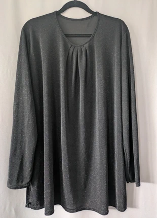 Tunique noire pailletée élégante manches longues, estado: Muy bueno, tamaño: L / 40 / 12, 8,00 €, 9,10 € Protección al comprador Pro incluida