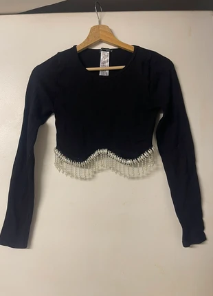 Haut zara à perles, marque: Zara, état: Neuf sans étiquette, taille: XS / 34 / 6, 10,00 €, 11,20 € Protection acheteurs incluse