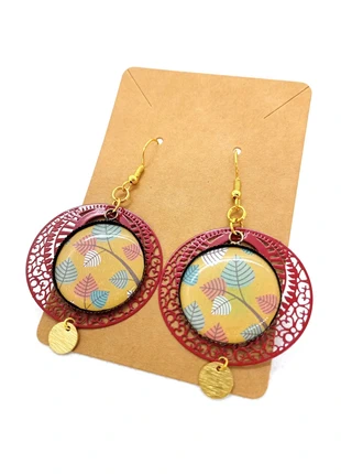 Boucles d'oreilles avec cabochons en résine, marke: Fait Main, zustand: Sehr gut, 3,00 €, 3,85 € beinhaltet Vinted-Käuferschutz Pro