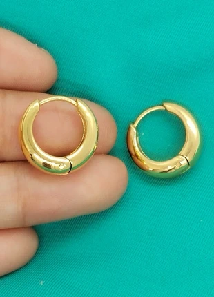 Boucles d oreilles creoles en acier pour femme, creoles dorees pour femme, condition: New without tags, €9.00, €10.15 includes Buyer Protection