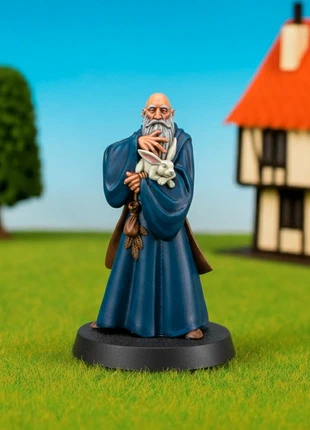 Mague Merlín with Rabbit Fantasy Miniature, marca: MonstrousEncounters, estado: Muito bom, €4.20, €5.11 inclui Proteção do Comprador