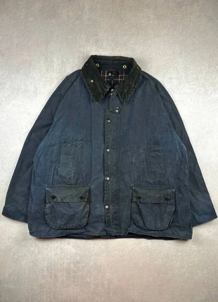 Barbour Bedale C48 Wax Jacket / Vintage British Waxed Coat Corduroy Collar | Navy | Size L | Men #14, marca: Barbour, estado: Bueno, tamaño: L, 122,20 €, 129,01 € Protección al comprador incluida