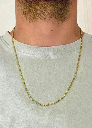 Collier homme en acier inoxydable, collier chaîne torsadée, bijou homme, cadeau pour lui, condition: Very good, €12.00, €13.30 includes Buyer Protection Pro