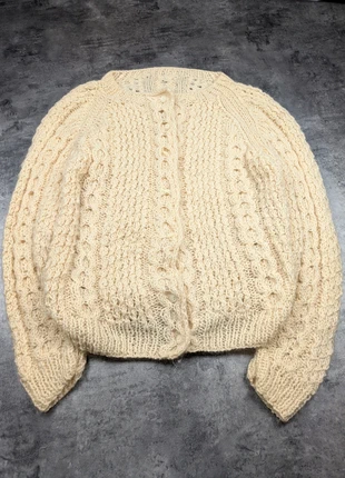 Pull fin tricot cardigan maille Aran motif fisherman style old money - size M, brand: Vintage Dressing, condition: Very good, size: M / 38 / 10, €25.00, €26.95 includes Buyer Protection