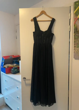 Zwarte lange jurk, merk: H&M, staat: Heel goed, maat: L / 40 / 12, € 15,00, € 16,45 inclusief Kopersbescherming