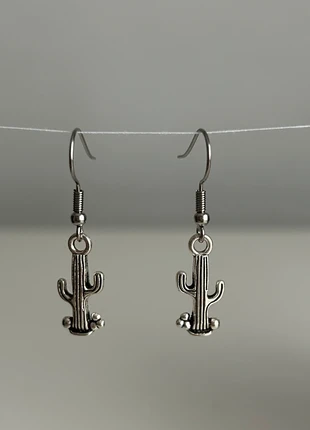 pendientes plateados cactus, état: Neuf avec étiquette, 6,00 €, 7,00 € Protection acheteurs incluse