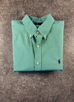 Chemise à carreaux Ralph Lauren Verte / Blanche état parfait Taille L, marque: Ralph Lauren, état: Très bon état, taille: L, 45,00 €, 47,95 € Protection acheteurs incluse
