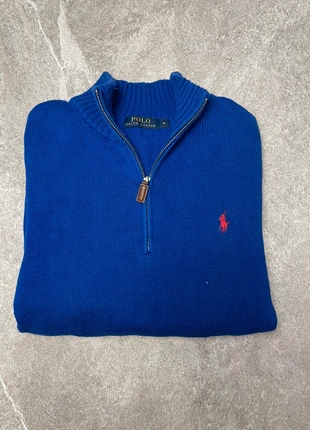 Pull Ralph Lauren 1/4 Zip “Royal Blue”, marque: Ralph Lauren, état: Très bon état, taille: M, 50,00 €, 53,20 € Protection acheteurs incluse