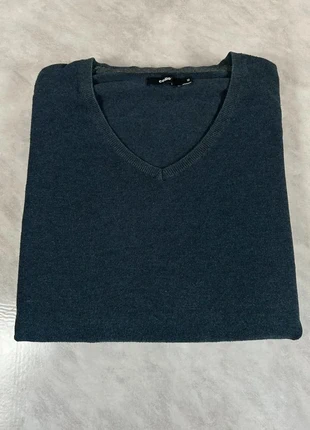 Pull CELIO homme M bleu marine col V renforts coudes élégant basique chic Code 055N, marca: Celio, estado: Satisfatório, tamanho: M, €7.00, €8.05 inclui Proteção do Comprador Pro