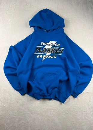 Sweat universitaire Flashes à capuche bleu - taille XL, brand: Vintage Dressing, condizioni: Ottime, taglia: XL, €17.90, €19.50 include la Protezione acquisti