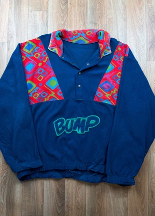 Veste polaire Vintage Retro 90s multicolor crazy fleece Jacket Bump | Taille L | Bleu marine, marca: Vintage Dressing, estado: Muito bom, tamanho: L, €50.00, €53.20 inclui Proteção do Comprador