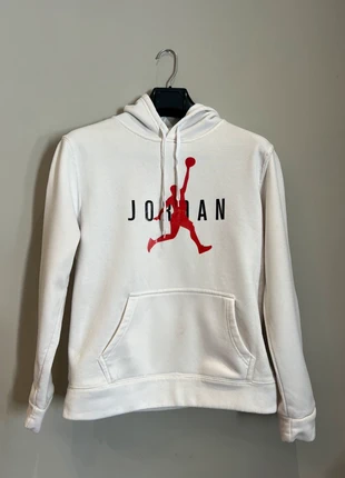 Sudadera blanca con diseño gráfico deportivo rojo, brand: Vintage, condizioni: Ottime, taglia: M, €10.00, €11.20 include la Protezione acquisti