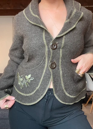 Magnifique veste vintage verte en coton, marque: I'sis, état: Neuf sans étiquette, taille: M / 38 / 10, 17,00 €, 18,55 € Protection acheteurs incluse