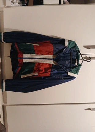 Retro Red, Green and Blue Raincoat With Hood, brand: Athletic Works, condition: Good, size: M, £8.00, £9.10 includes Buyer Protection