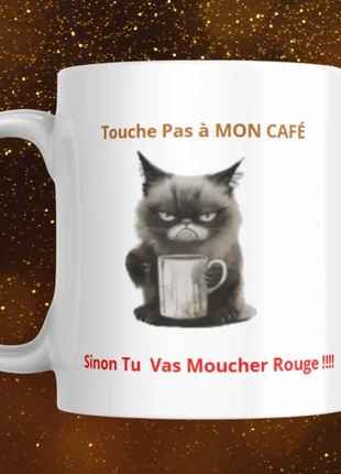 Tendance Et Original Touche Pas A Mon Café Sinon Tu Vas Moucher Rouge, marke: Mug, zustand: Sehr gut, 7,90 €, 9,00 € inklusive Vinted-Käuferschutz