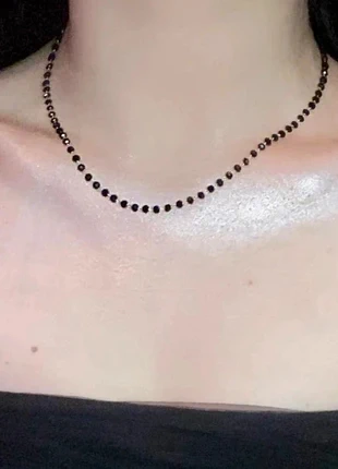 Halloween medieval gothic elegance black faceted beads necklace adjustable, brand: Alchemy Gothic, condition: Very good, £6.90, £7.95 includes Buyer Protection