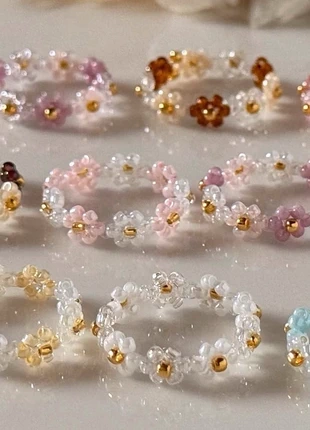 Bagues Perles Fleurs, brand: Fait Main, condizioni: Nuovo senza cartellino, taglia: Regolabile, €2.50, €3.33 include la Protezione acquisti Pro