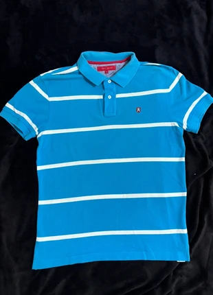 Tommy Hilfiger | Polo Rayé Bleu Blanc Logo Poitrine Été | Taille M, marque: Tommy Hilfiger, état: Très bon état, taille: M, 15,00 €, 16,45 € Protection acheteurs incluse