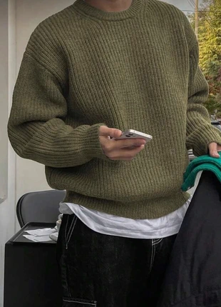 💚 Pull côtelé Old Money – Vert sauge, brand: Velianne, condition: Very good, size: M, €45.99, €48.99 includes Buyer Protection