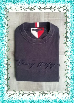 Sweat Tommy Hilfiger bleu Logo Brodé taille L, marque: Tommy Hilfiger, état: Satisfaisant, taille: L, 6,00 €, 7,00 € Protection acheteurs incluse