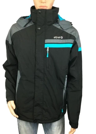 Veste de ski noir, gris et bleu molletonné homme - Etirel - Taille S, brand: Etirel, condition: Very good, size: S, €29.00, €31.15 includes Buyer Protection