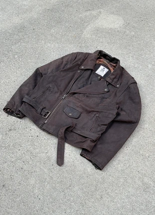 Racing Aviator Asym Zip Leather Jacket Japan Style Y2K Vintage, brand: Vintage Dressing, condizioni: Ottime, taglia: L, €90.00, €95.20 include la Protezione acquisti