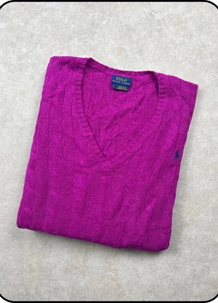 Pull torsadé Ralph Lauren femme laine et cachemire - Taille L - Flushia, marca: Ralph Lauren, estado: Muito bom, tamanho: L / 40 / 12, €30.00, €32.20 inclui Proteção do Comprador