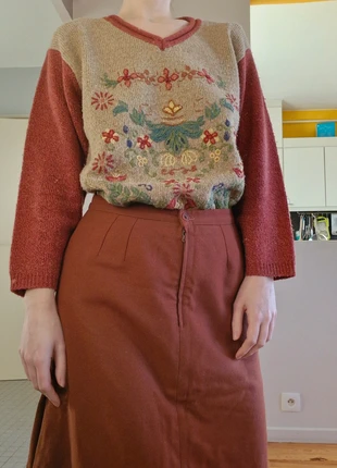Pull ancien avec de jolies broderies, marque: Vintage, état: Très bon état, taille: M / 38 / 10, 18,00 €, 19,60 € Protection acheteurs incluse
