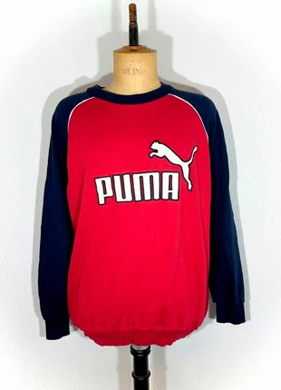 Sweat Puma vintage en coton rouge et bleu logo brodé y2k taille L, marque: Puma, état: Bon état, taille: L, 11,10 €, 12,36 € Protection acheteurs incluse