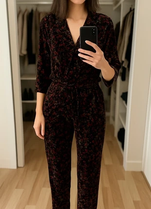 Combinaison Ba&sh en velours a imprimé fleuri, marque: Ba&sh, état: Neuf sans étiquette, taille: M / 38 / 10, 72,00 €, 76,30 € Protection acheteurs incluse