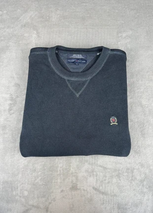 Pull Tommy Hilfiger col rond | Taille XXXL | Bleu marine logo brodé, merk: Tommy Hilfiger, staat: Heel goed, maat: XXXL, € 19,90, € 21,60 inclusief Kopersbescherming