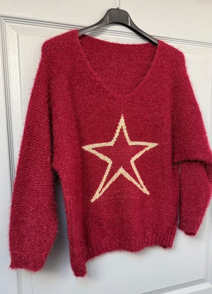 Pull femme mohair bordeaux étoile M/L, marque: mohair sot, état: Très bon état, taille: L / 40 / 12, 24,00 €, 25,90 € Protection acheteurs (Pro) incluse