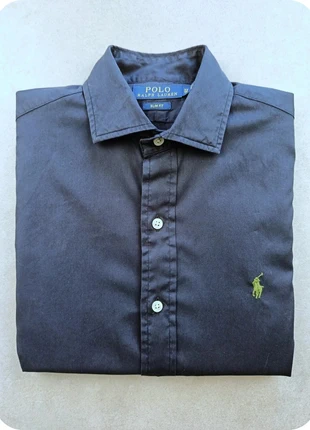 Chemise manches longues Ralph Lauren slim fit 100% coton bleu/marine taille XS, brand: Ralph Lauren, condition: Very good, size: XS, €27.90, €30.00 includes Buyer Protection Pro