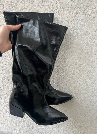 Bottes hautes à talons pointus simili cuir verni PU tendance automne 2025 Y2K noir, brand: Tendance, condizioni: Nuovo senza cartellino, taglia: 39, €45.00, €47.95 include la Protezione acquisti