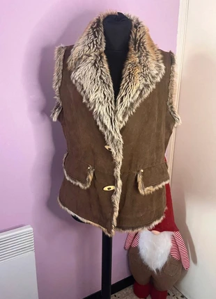 Veste cocooning suédine + fausse fourrure Jacqueline Riu – Taille 36-40, brand: Jacqueline Riu, condition: Very good, size: One size, €25.00, €26.95 includes Buyer Protection