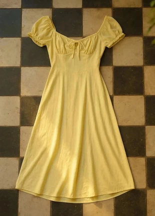 Robe Jaune Pastel Midi – Cottagecore / Romantique / Été / Bohème, brand: rose de lune, condition: Very good, size: M / 38 / 10, €44.99, €47.94 includes Buyer Protection Pro