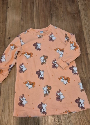 Sweaterjurk met paardjesprint, merk: DopoDopo, staat: Veelgebruikt, maat: 5 jaar / 110 cm, € 1,00, € 1,75 inclusief Kopersbescherming