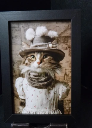 Cadre 10x15cm Anthropomorphisme Chat humanisé cabinet de curiosité, brand: Curiosité, condition: Like new, €2.99, €3.84 includes Buyer Protection