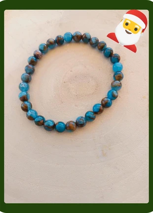 Bracelet en pierre d'apatite bleu, merk: créa 'Dolce, staat: Nieuw zonder prijskaartje, € 9,90, € 11,10 inclusief Kopersbescherming